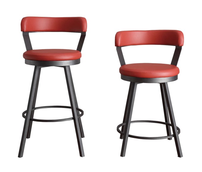 Cortez Swivel Stools - Red